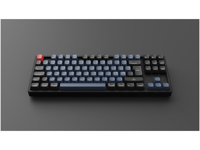 Keychron K8 Pro QMK/VIA RGB Gateron Red trådløst gamingtastatur (sort) Gamingkeyboard