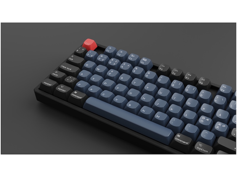 Keychron K8 Pro QMK/VIA RGB Gateron Red trådløst gamingtastatur (sort) Gamingkeyboard