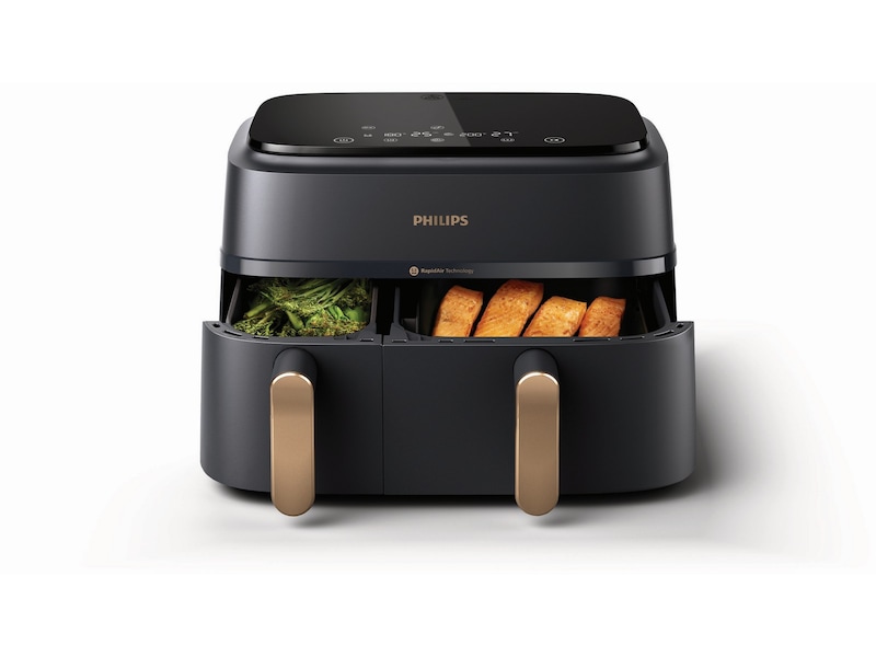 Philips Dual Basket Airfryer 9L NA352/00 (grå/kobber) Airfryer