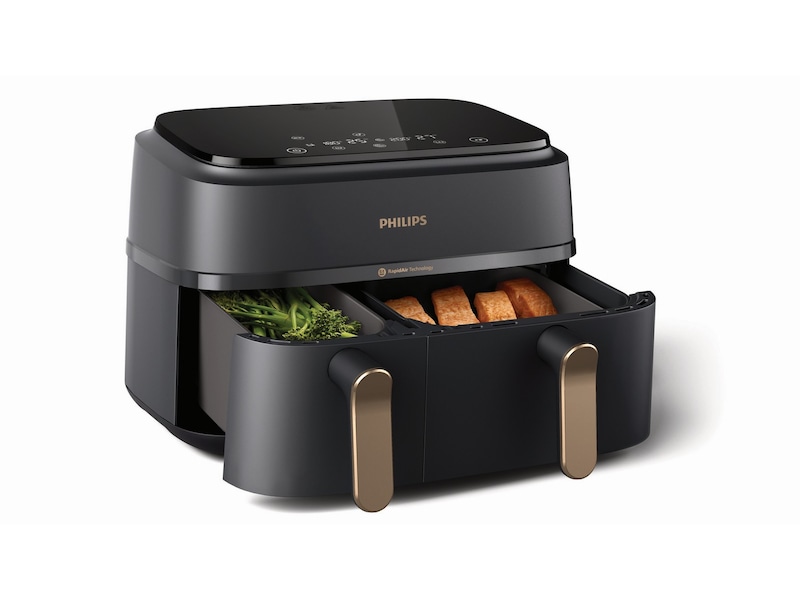 Philips Dual Basket Airfryer 9L NA352/00 (grå/kobber) Airfryer