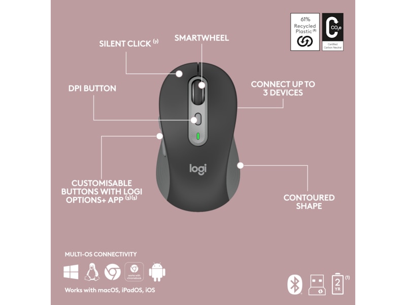 Logitech Signature Slim Combo MK950 (graphite) Mus & keyboards -kombinasjonspakker