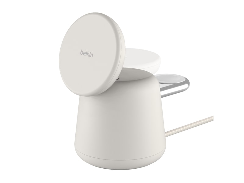 Belkin Boost Charge Pro 2-i-1 15W trådløs ladestation (sand) Trådløs oplader