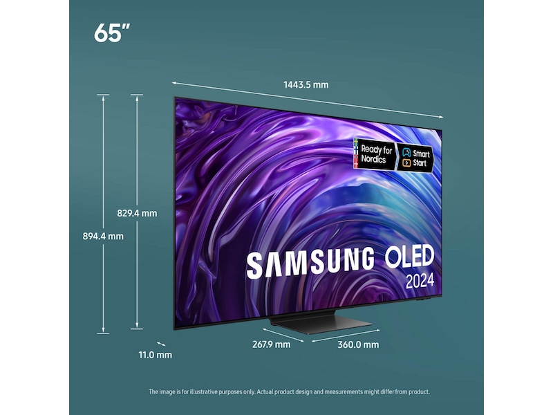 Samsung 65" S95D OLED 4K TV TQ65S95D 60 - 69 tommer TV