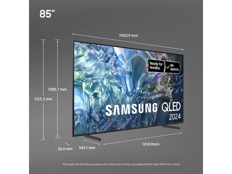 Samsung 85" Q60D QLED 4K TV TQ85Q60D Over 80 tommer TV