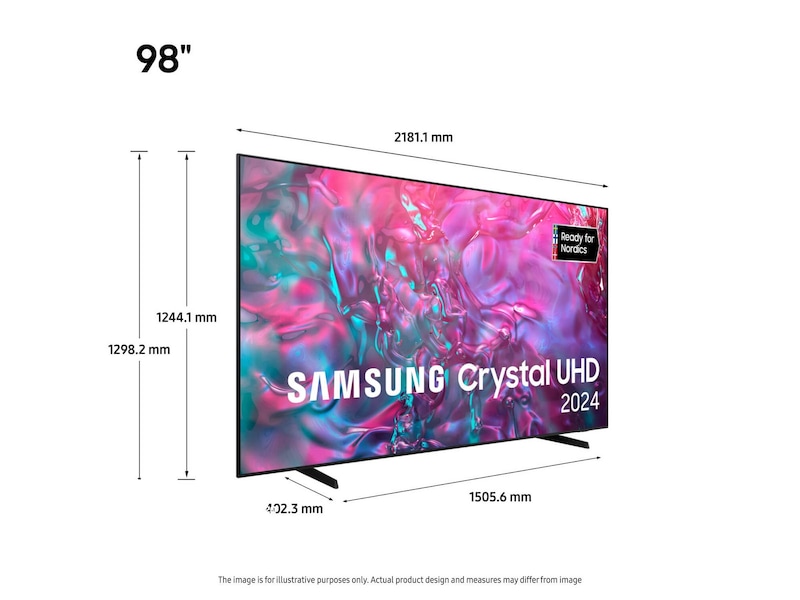 Samsung 98" DU9005K LED TV TU98DU9005K Over 80 tommer TV