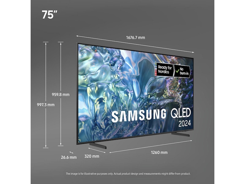 Samsung 75" Q60D QLED 4K TV TQ75Q60D 70 - 79 tommer TV