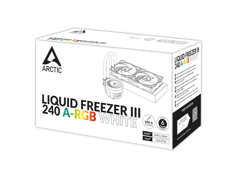 Arctic Liquid Freezer III 240 A-RGB køler (hvidt) CPU - Vandkøling