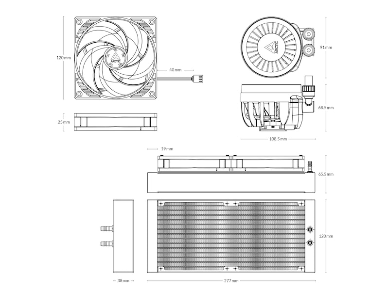 Arctic Liquid Freezer III 240 Køler (sort) CPU - Vandkøling