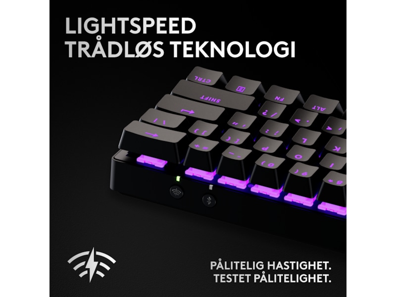 Logitech G Pro X 60 Lightspeed Linear trådløst gamingtastatur (sort) Gamingkeyboard