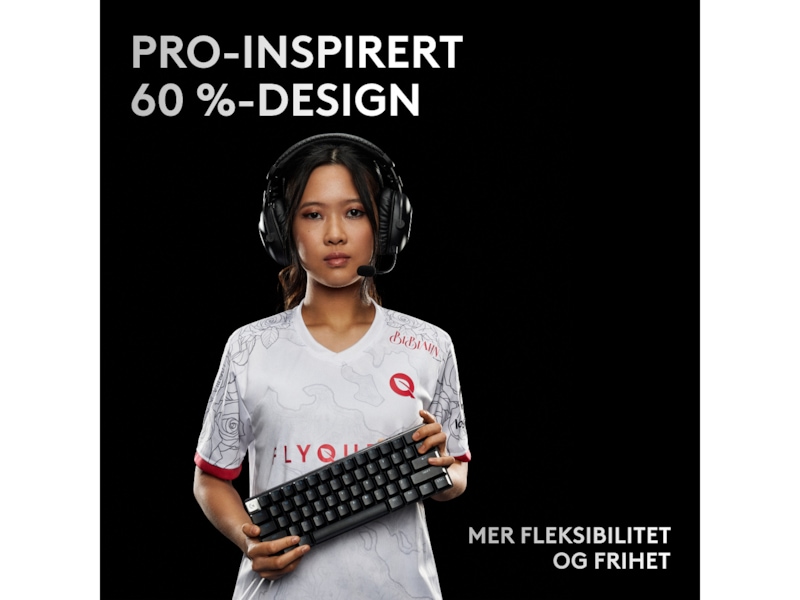 Logitech G Pro X 60 Lightspeed Linear trådløst gamingtastatur (sort) Gamingkeyboard