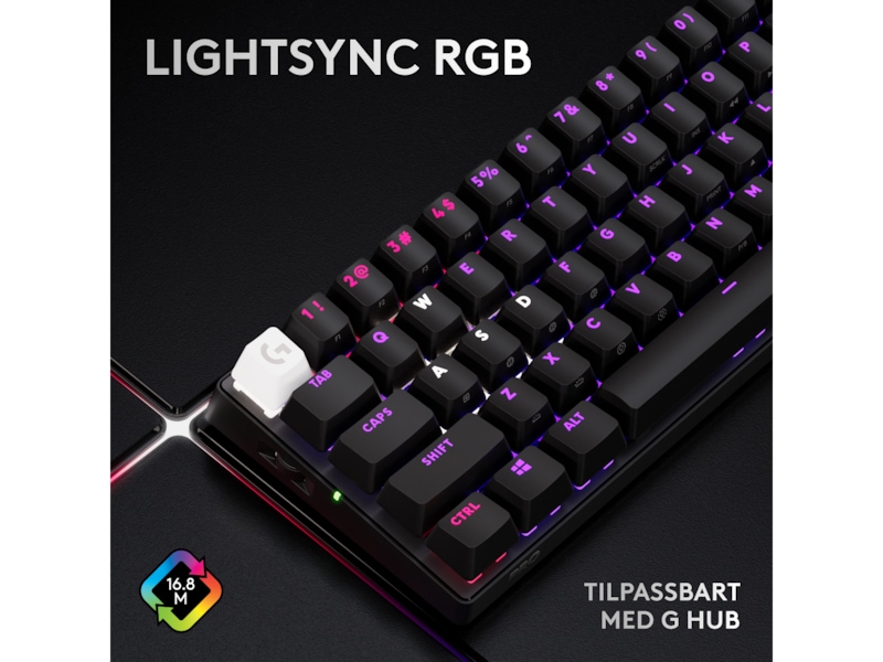 Logitech G Pro X 60 Lightspeed Linear trådløst gamingtastatur (sort) Gamingkeyboard