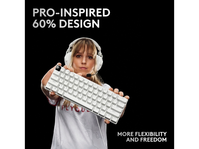 Logitech G Pro X 60 Lightspeed Linear trådløst gamingtastatur (hvid) Gamingkeyboard