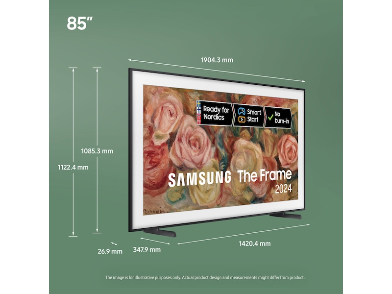 Samsung 85” The Frame 2024 TQ85LS03D Over 80 tommer TV