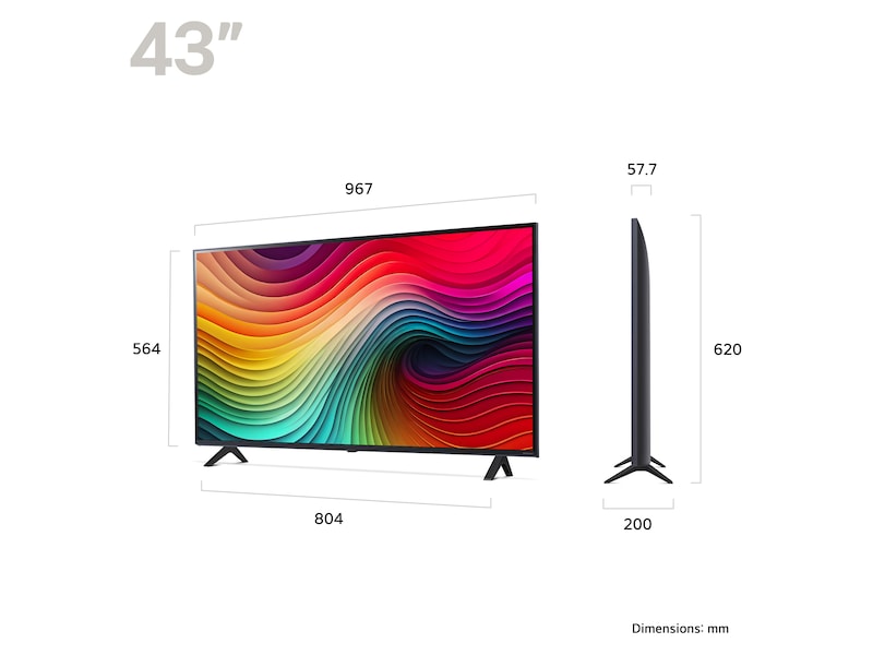 LG 43'' NANO 81 4K TV (2024) 43NANO81T6A 20 - 49 tommer TV