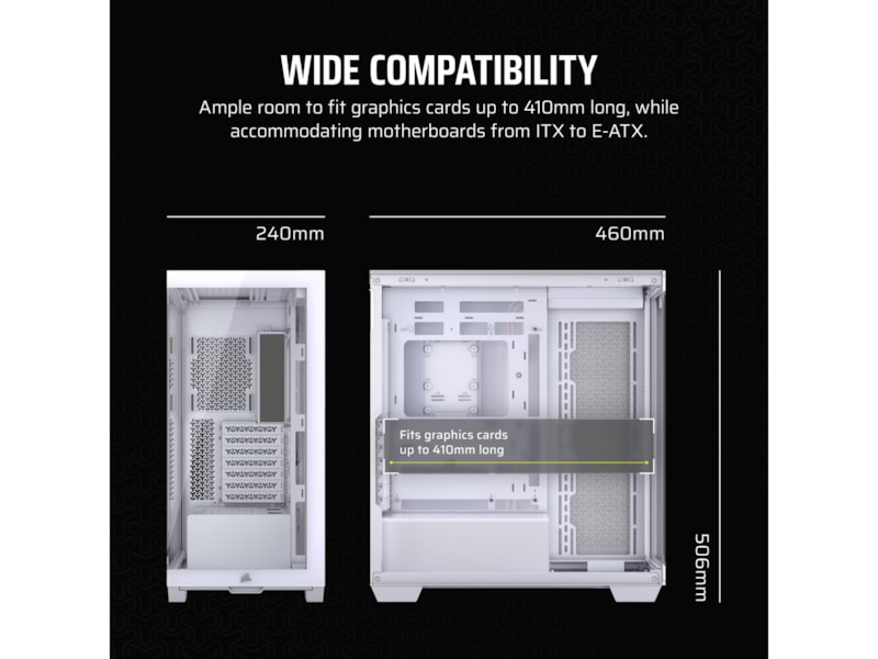 Corsair 3500X Tempered Glass Mid-Tower (hvidt) Midi Tower