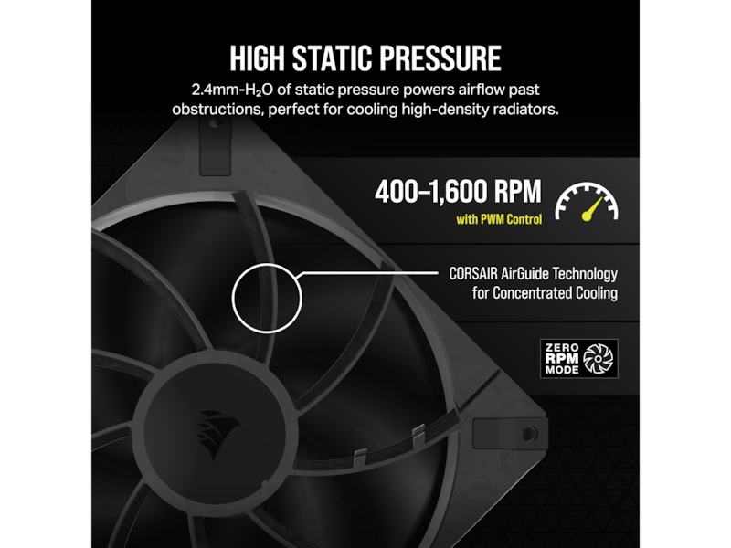 Corsair RS140 MAX PWM Thick Ventilator 2pk Blæsere