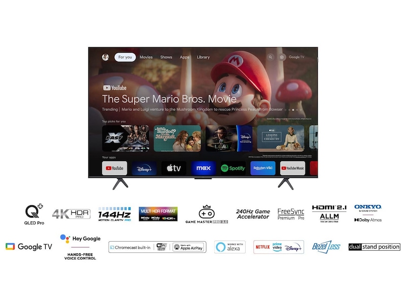 TCL 75" 75T8B QLED Pro 4K Google TV TV