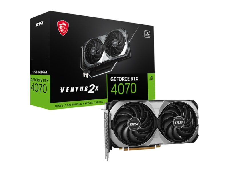 MSI GeForce RTX 4070 VENTUS 2X E OC Grafikkort