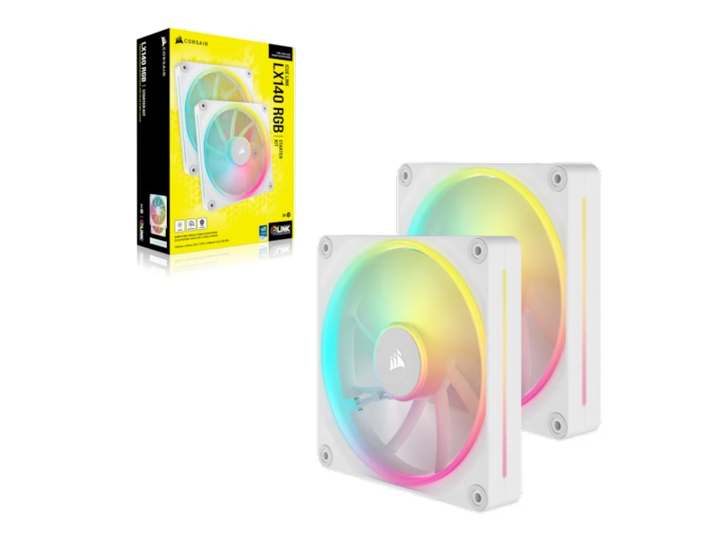 Corsair iCUE Link LX140 RGB Ventilator 2pk (hvidt) Blæsere