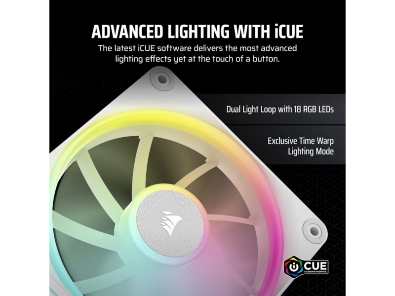 Corsair iCue Link LX120 RGB Ventilator 3pk (hvidt) Blæsere