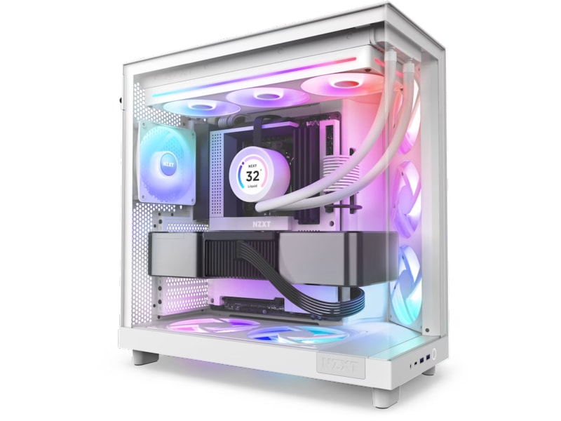 NZXT F360 RGB Core 360mm blæser (hvid) Blæsere