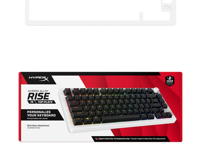 HyperX Top Plates Alloy Rise 75 White Tilbehør til gaming tastatur og mus