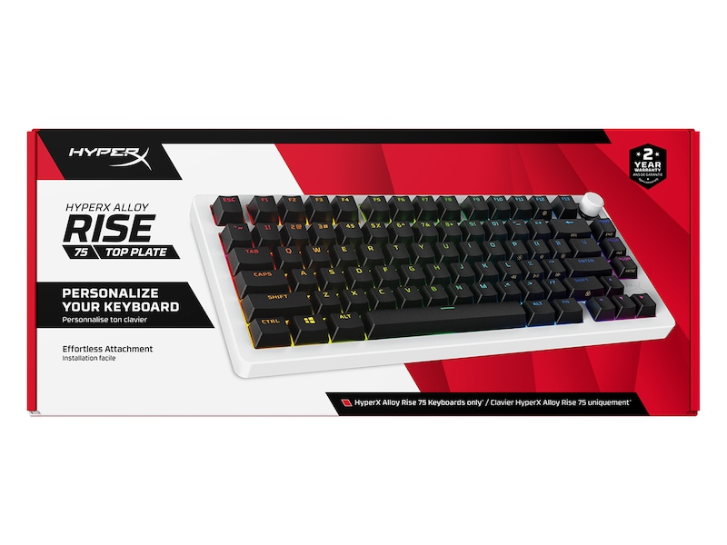 HyperX Top Plates Alloy Rise 75 White Tilbehør til gaming tastatur og mus