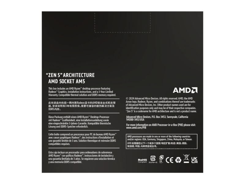 AMD Ryzen 7 9700X CPU Processorer