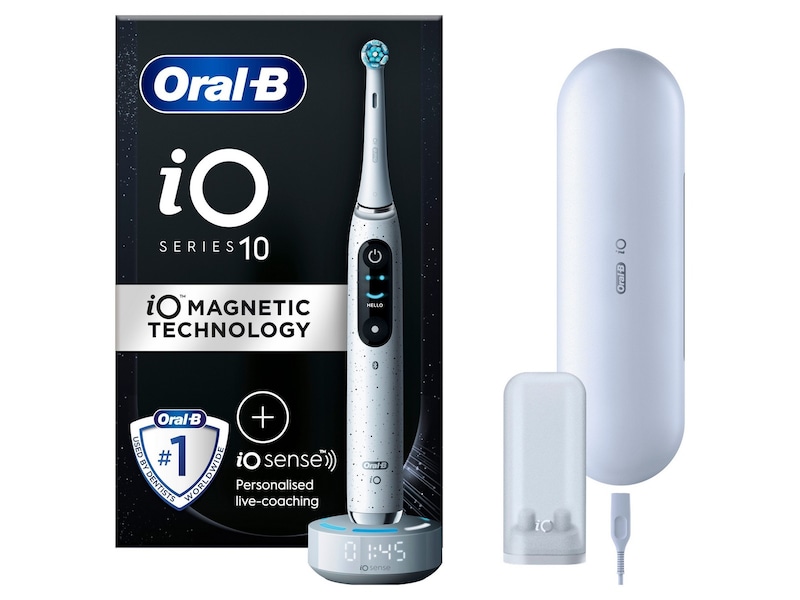 Oral-B iO 10 elektrisk tandbørste (hvid stjernestøv) Elektriske tandbørster