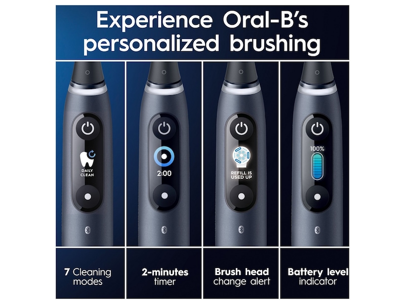 Oral-B iO 9 Duo elektriske tandbørster (sort & lys pink) Elektriske tandbørster