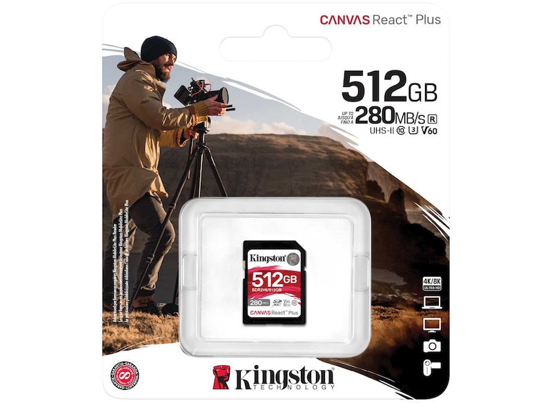 Kingston Canvas React Plus V60 512GB Flash-hukommelse