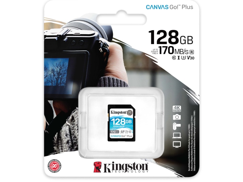 Kingston Canvas Go Plus SDXC 128GB Flash-hukommelse