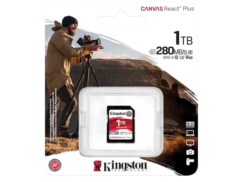 Kingston Canvas React Plus V60 1TB Flash-hukommelse