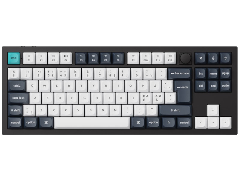 Keychron Q3 MAX 80% Trådløst Tastatur Brown switche Gamingkeyboard