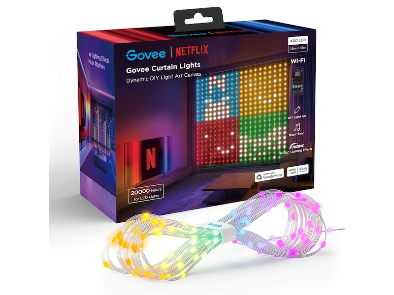 Govee WiFi & Bluetooth Curtain Light (Netflix version) Led strips & underholdning