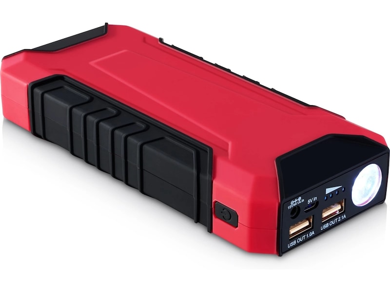 Andersson Powerbank + Jumpstarter 8000 mAh (rød) Powerbank