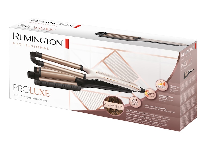 Remington PROluxe 4-i-1 justerbart krøllejern Hårpleje & styling