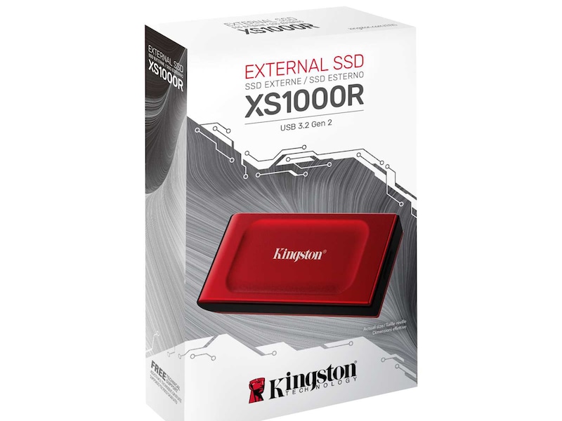 Kingston XS1000 SSD 2TB Rød SSD Ekstern