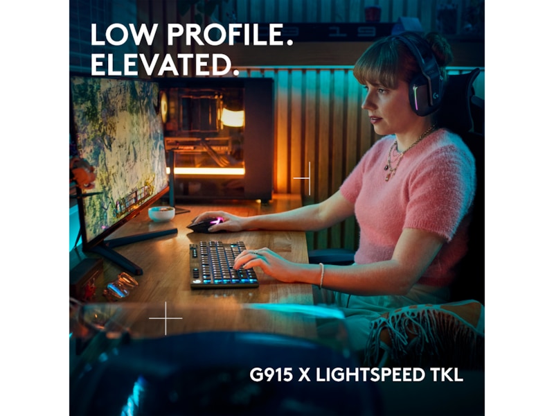 Logitech G915 X Lightspeed TKL Trådløst Gamingtastatur (sort) Gamingkeyboard