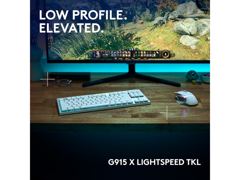 Logitech G915 X Lightspeed TKL Trådløst Gamingtastatur (hvidt) Gamingkeyboard