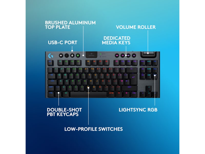 Logitech G915 X Lightspeed TKL Trådløst Gamingtastatur (sort) Gamingkeyboard