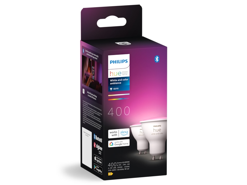 Philips Hue White & Color Ambiance GU10 2PK LED-pærer & elpærer