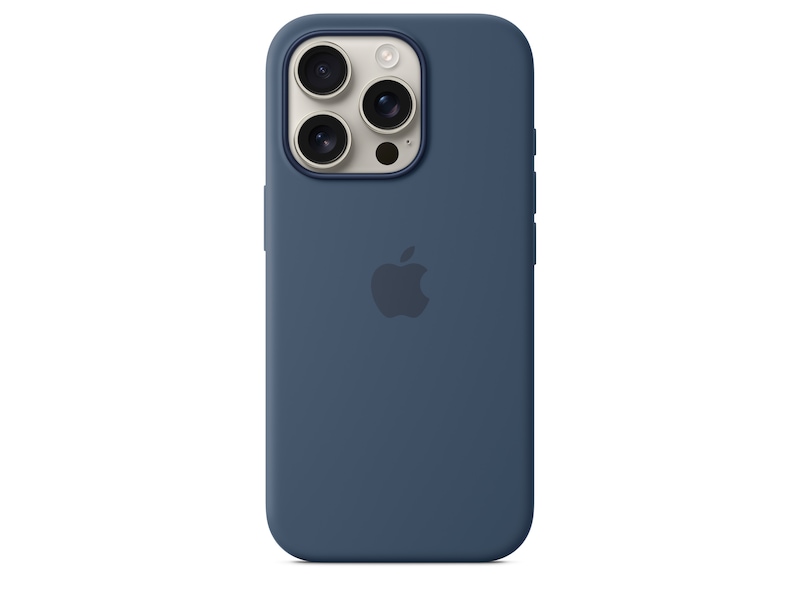 Apple iPhone 16 Pro Silikonecover (denim blå) Mobilcover