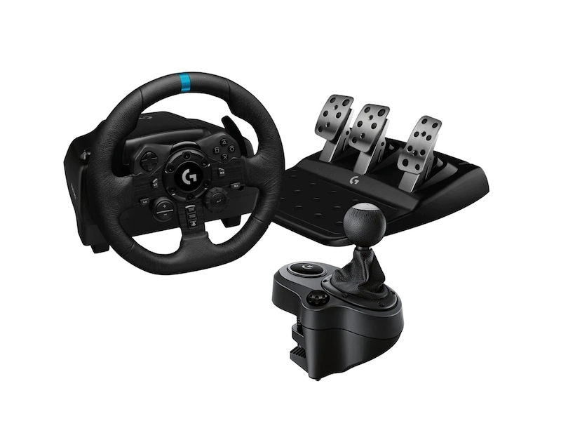 Logitech G923 og Driving Force Shifter Bundle PS/PC Rat og pedaler