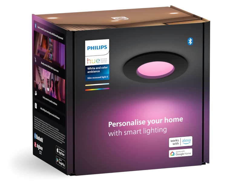 Philips Hue Slim indbygningsspot 90 mm (sort) Loftlampe