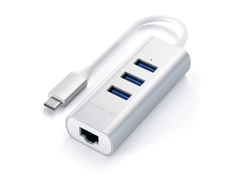 Satechi USB-C Hub 2-i-1 (sølv) Dockingstation og USB-hub