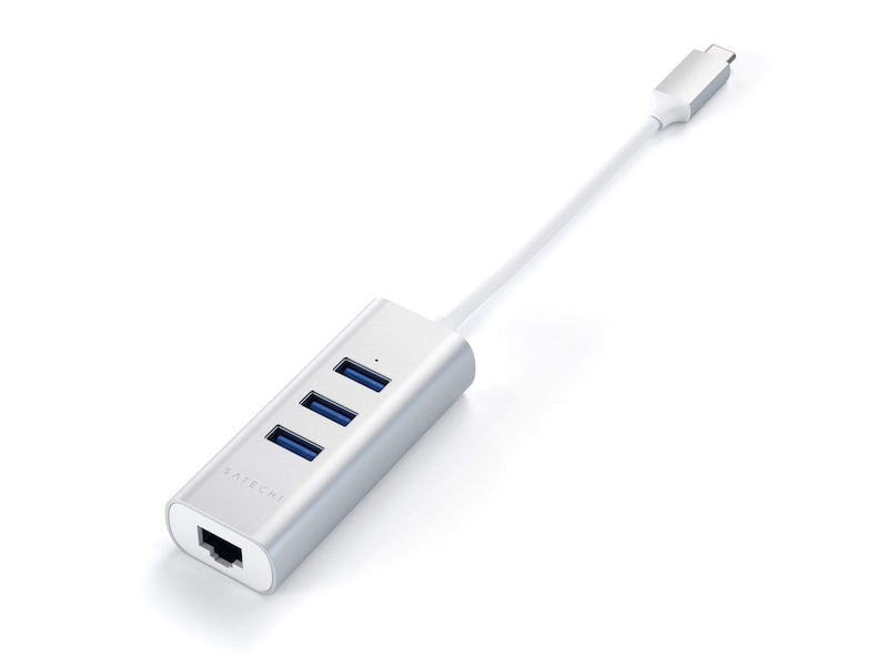 Satechi USB-C Hub 2-i-1 (sølv) Dockingstation og USB-hub