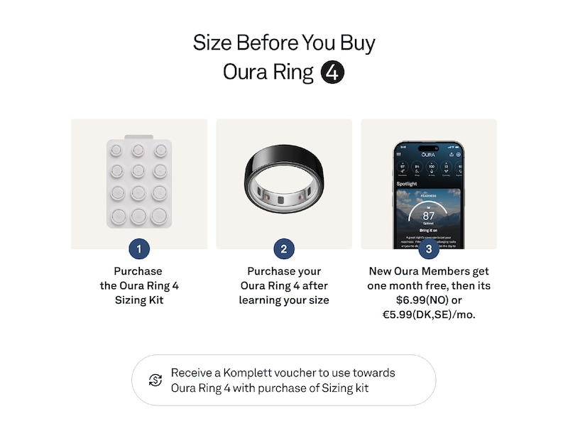 Oura Ring 4 Smart Ring str. 4 (sort) Smart ring