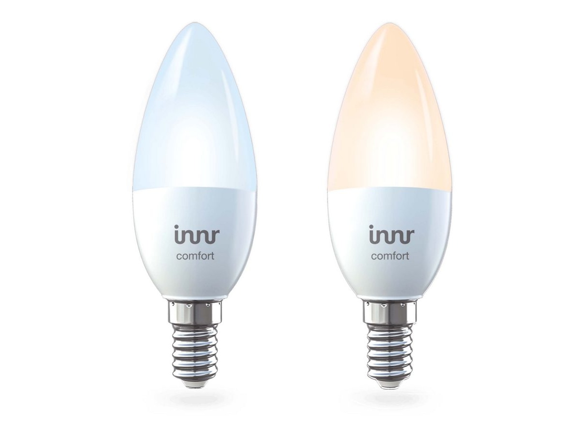 Innr smart light E14 ambiance hvid 2-pak - fungerer med Philips Hue LED-pærer & elpærer