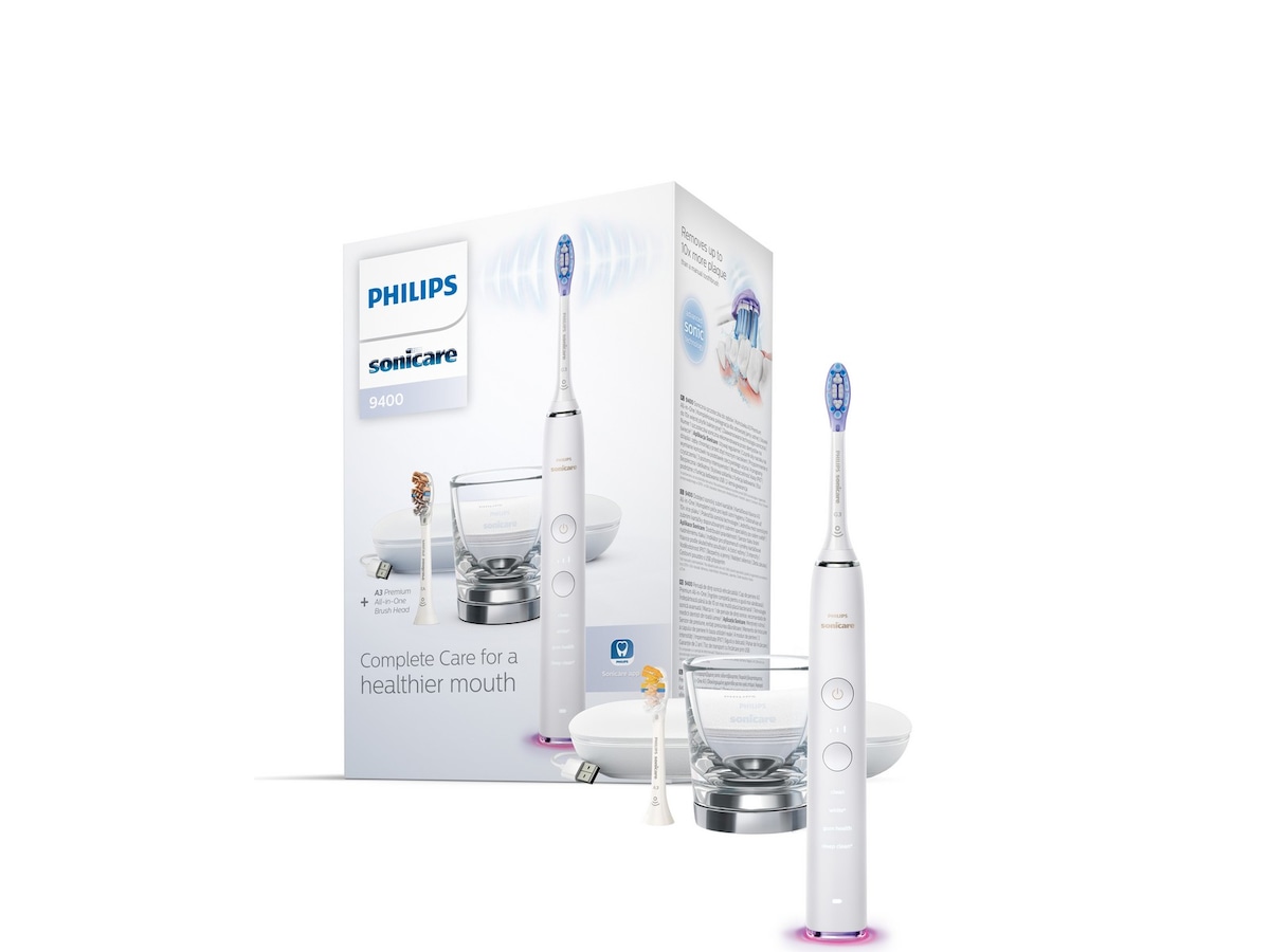 Philips DiamondClean Smart 9400 Sonic elektrisk tandbørste HX9917/88 (hvid) Elektriske tandbørster